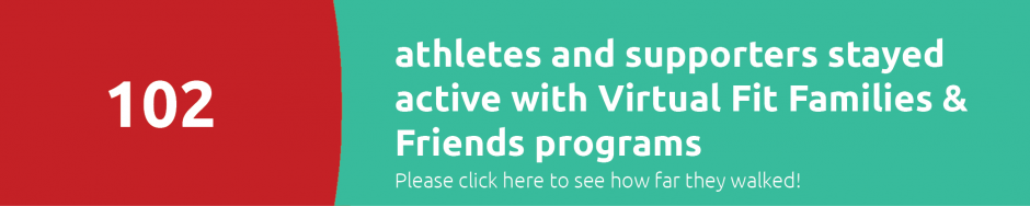 102 athletes and supporters stayed active in Virtual Fit Families & Friends