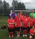 Victor Hegan coaching the SOBC – Quesnel Fury II soccer team at a tournament in 2016. 