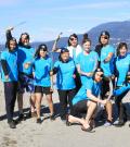 The Westminster Savings team ready to be freezin’ for a reason at the 2019 Vancouver Polar Plunge. Photo by Tim Fitzgerald