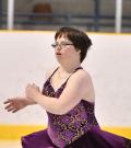 Danielle Waters performs on the ice