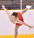 Grace Morris skates on the ice