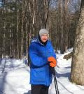 Special Olympics North Bay athlete Matty poses for a photo while outside cross country skiing.