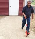 Bob measures a path at the school