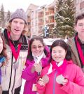 SOBC alpine skiing athletes with medals at 2023 SOBC Games