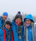 Team Canada country skier Shane Stewart in the center