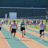 Men's 100M dash at SOA-Edmonton Track Meet