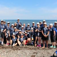 Team Alberta Swim at the Atlantic Ocean