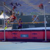 Regan Hofley in the high jump