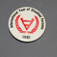 International Year of Disabled Persons button
