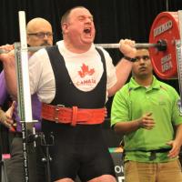 Jackie Barrett performs a squat at World Games
