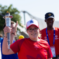 Josée Seguin with Torch