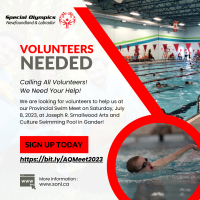 Volunteers Needed for Provincial Swim Meet in Gander