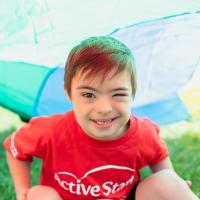 a young special olympics alberta athlete.