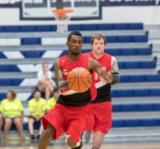 Team Canada basketball player Michael Wright in action.