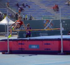 Regan Hofley in the high jump