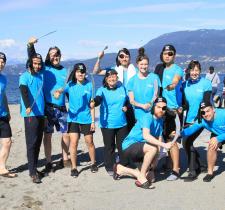 The Westminster Savings team ready to be freezin’ for a reason at the 2019 Vancouver Polar Plunge. Photo by Tim Fitzgerald