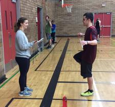 Special Olympics functional testing stork balance test