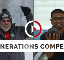  27-year-old Team Ontario 5 Pin bowler Brandon Khan and 52-year-old Team Alberta snowshoer Spencer Stevens compete at the Special Olympics Canada Winter Games Thunder Bay 2020