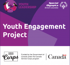 Special Olympics BC Youth Engagement Project supported by the Government of Canada under the Canada Service Corps program