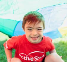 a young special olympics alberta athlete.