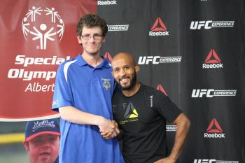 UFC with Special Olympics Alberta athlete