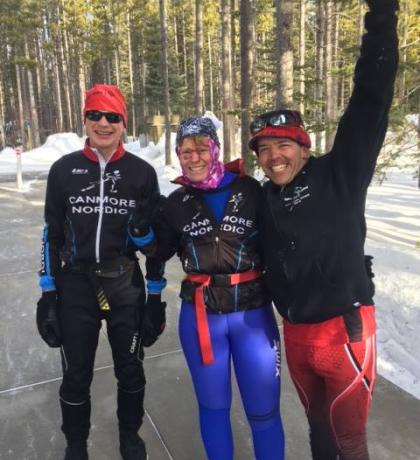 Special Olympics Alberta-Bow Valley cross country skiiers