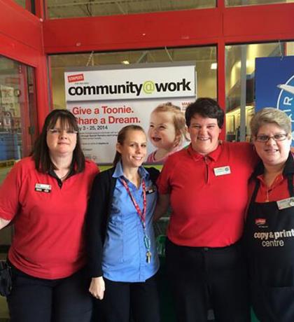 SOBC - Kimberley/Cranbrook athlete Erin Thom visited her local Staples store during the campaign
