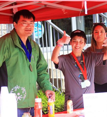 SOBC athletes help at Staples across the province.