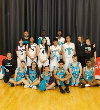 Bishop McNally Unified Basketball team