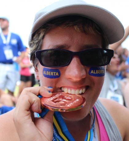 Jennifer Riddell and Her Bronze Medal (1500m)