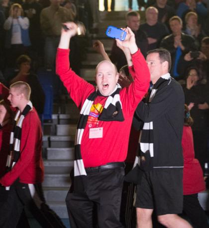 Special Olympics BC floor hockey player Ryan Courtemanche in 2015