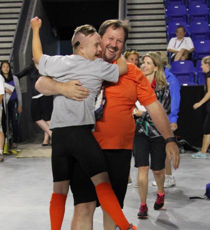 Special Olympics Team BC powerlifting George Maclagan and Todd Moore