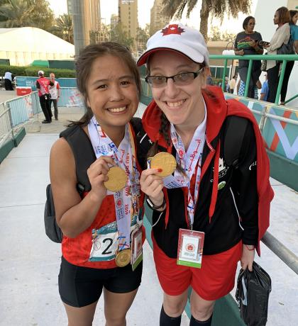 Special Olympics Team Canada athletics athletes Arianna and April