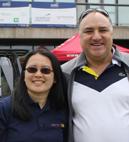 SOBC athlete and Director Susan Wang with Ivan Mullany, Newmont Goldcorp Senior Vice President of Global Projects.