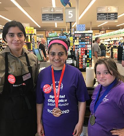 Richmond Safeway employee and Special Olympics athletes