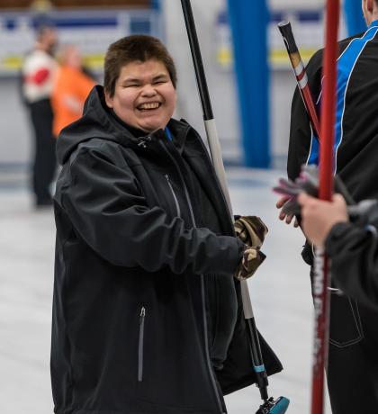 Special Olympics curler Theo Jack