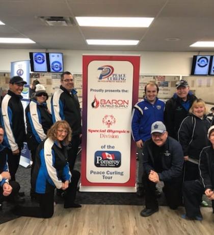 Special Olympics teams in Peace Curling Tour