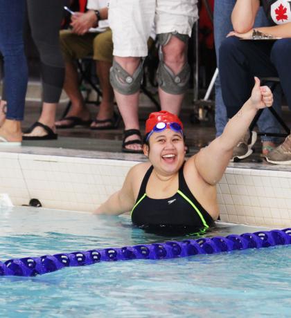 Thumbs up from Region 4 & 5 Swimming Regional Qualifier