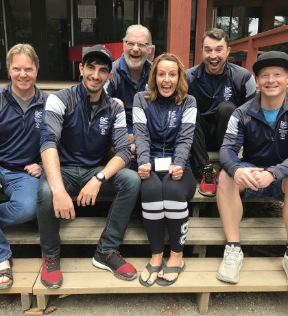 Special Olympics Team BC curling coaches and mission staff