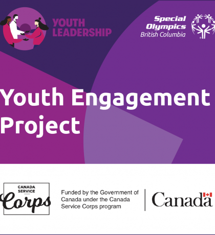 Special Olympics BC Youth Engagement Project supported by the Government of Canada under the Canada Service Corps program