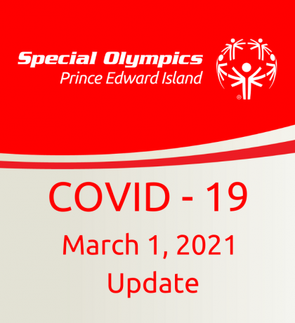 Special Olympics PEI, COVID-19 Memo