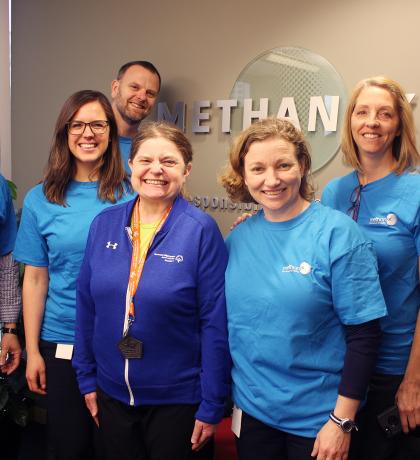 SOBC – Vancouver athlete Sheryl Spurr and Methanex Vancouver social responsibility committee staff members in 2019.