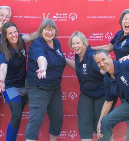 Special Olympics Team BC 2024 snowshoeing coaches