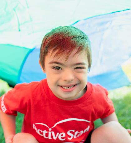 a young special olympics alberta athlete.