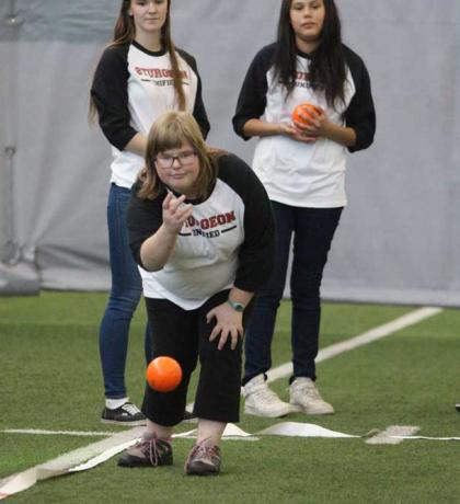 Students from Sturgeon High School compete at Edmonton Unified Bocce competition