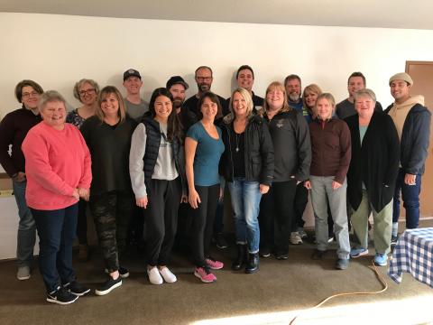"SOBC coaches standing together during a 2019 NCCP training course
