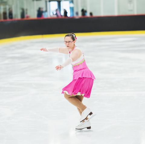 Stéphanie Lachance on the ice