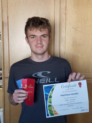 SOBC – Quesnel athlete Matthew Hender says Special Olympics has helped him develop confidence and improve his physical fitness.