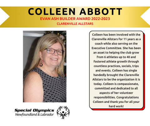 The Evan Ash Builder Award Colleen Abbott