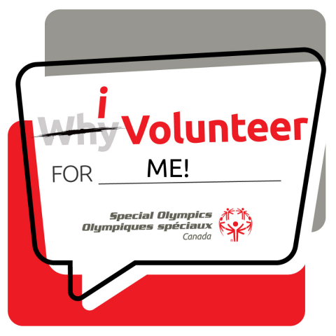 A graphic that reads: I volunteer for: ME!